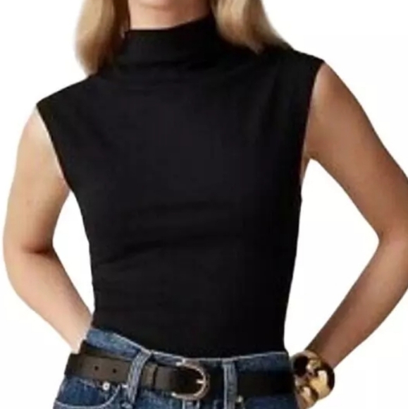 J. Crew Tops - J Crew Fitted Mock Neck Tank Top in Stretch Cotton Small NWT